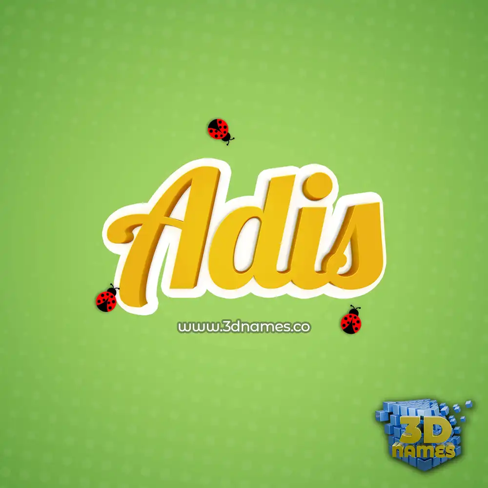 adis in Ladybugs style - 3D name wallpaper