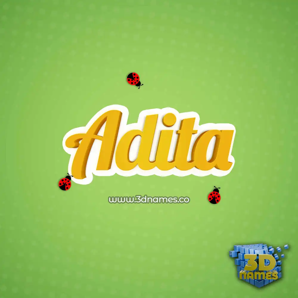 adita in Ladybugs style - 3D name wallpaper
