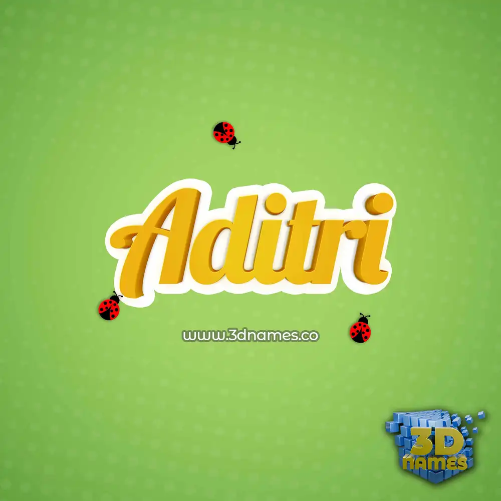 aditri in Ladybugs style - 3D name wallpaper