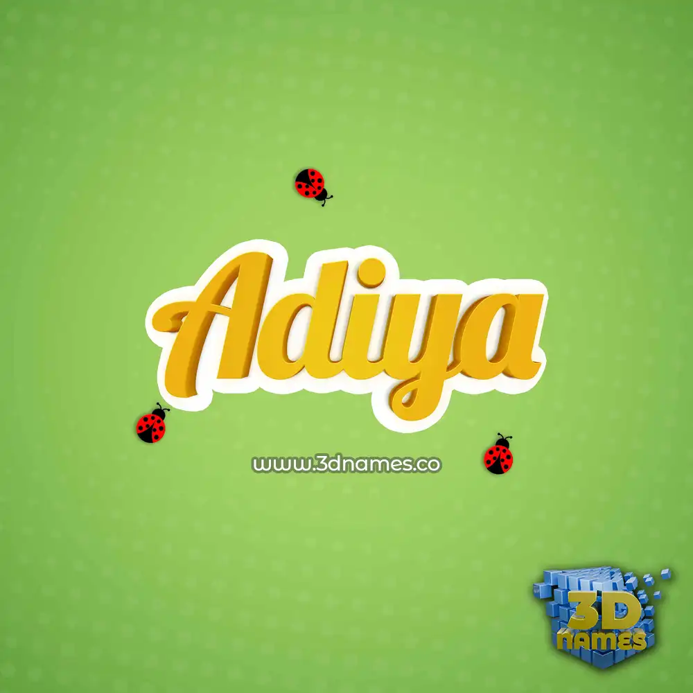 adiya in Ladybugs style - 3D name wallpaper
