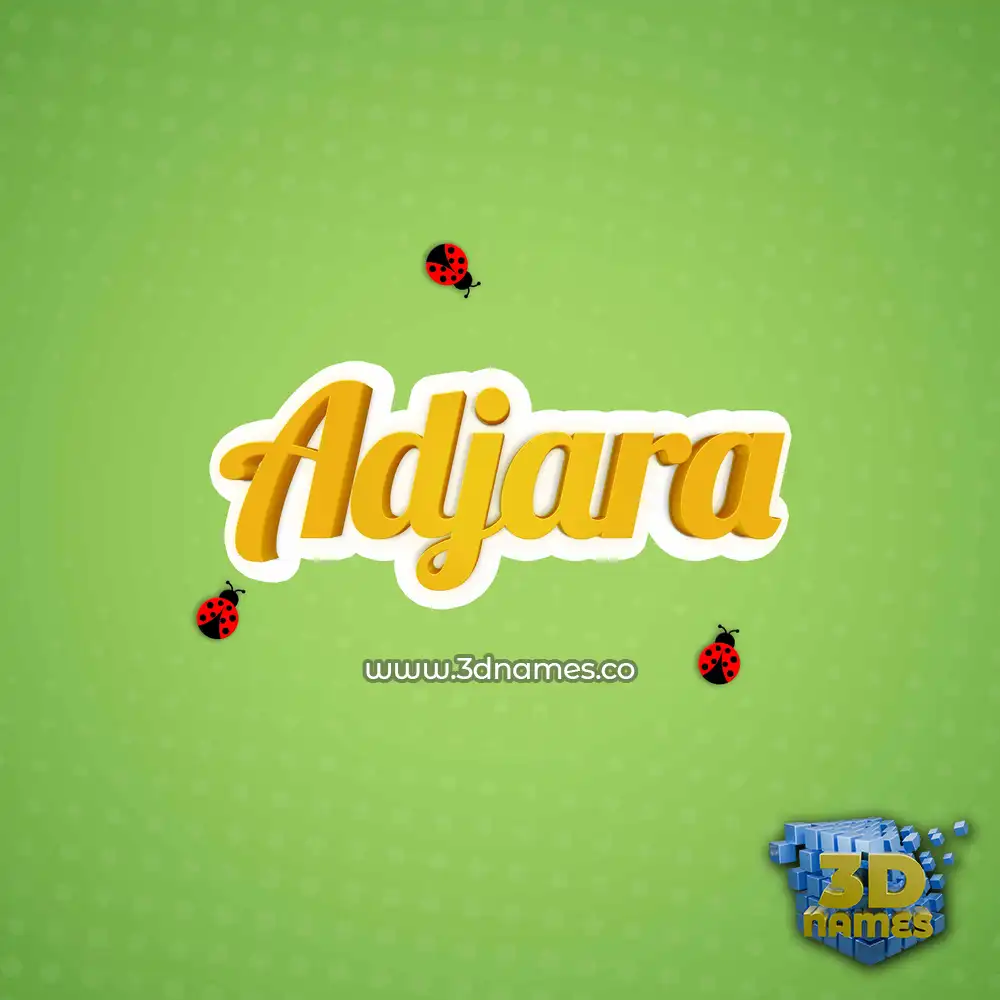 adjara in Ladybugs style - 3D name wallpaper