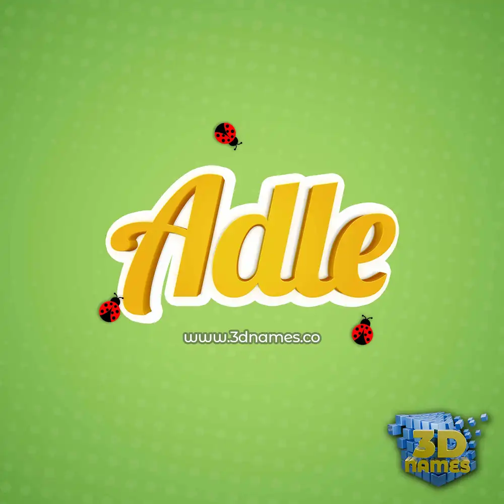 adle in Ladybugs style - 3D name wallpaper