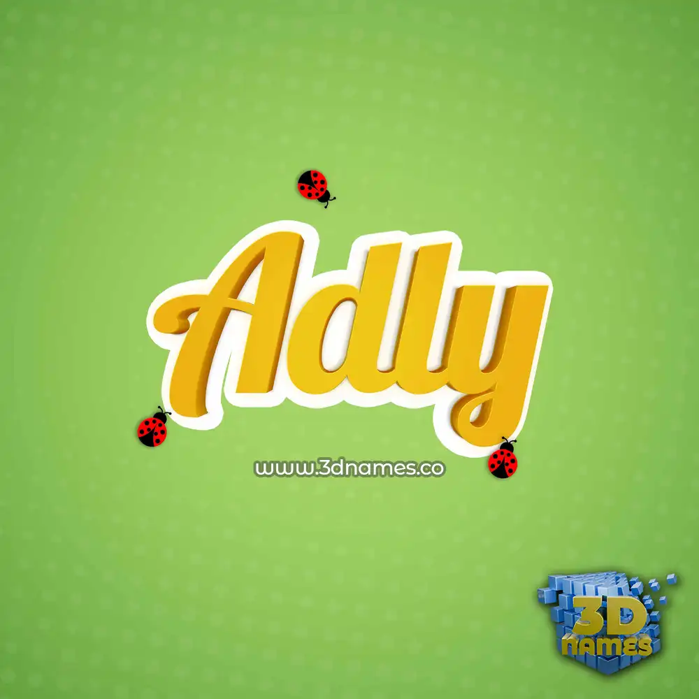 adly in Ladybugs style - 3D name wallpaper