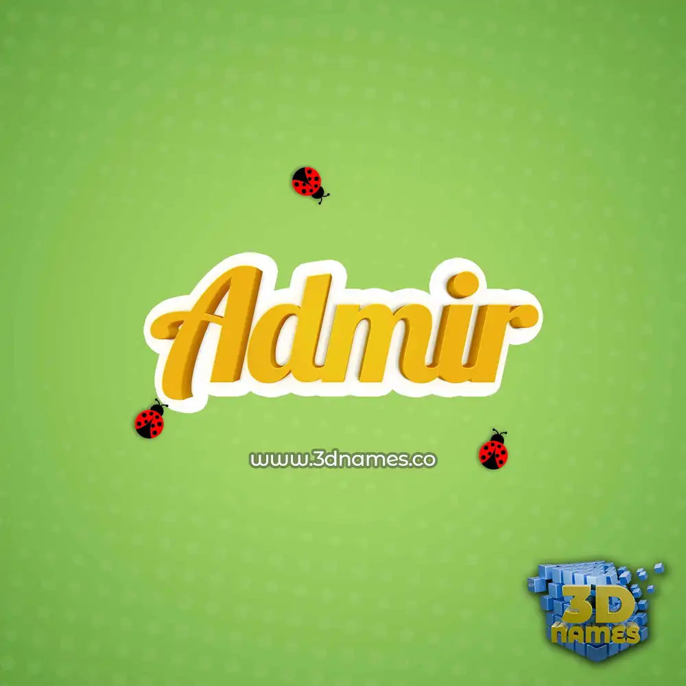 admir in Ladybugs style - 3D name wallpaper