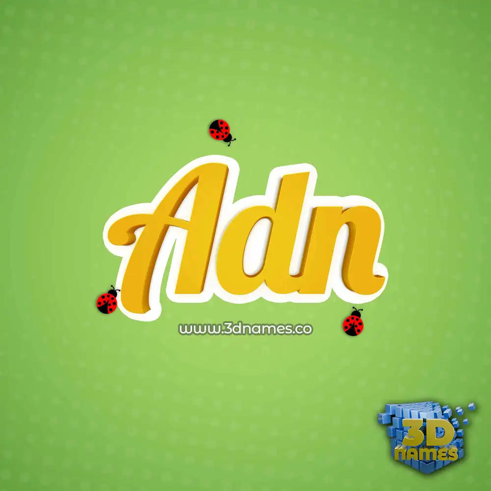 adn in Ladybugs style - 3D name wallpaper