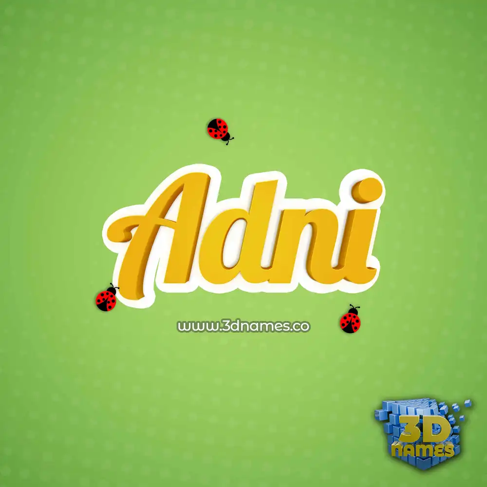 adni in Ladybugs style - 3D name wallpaper