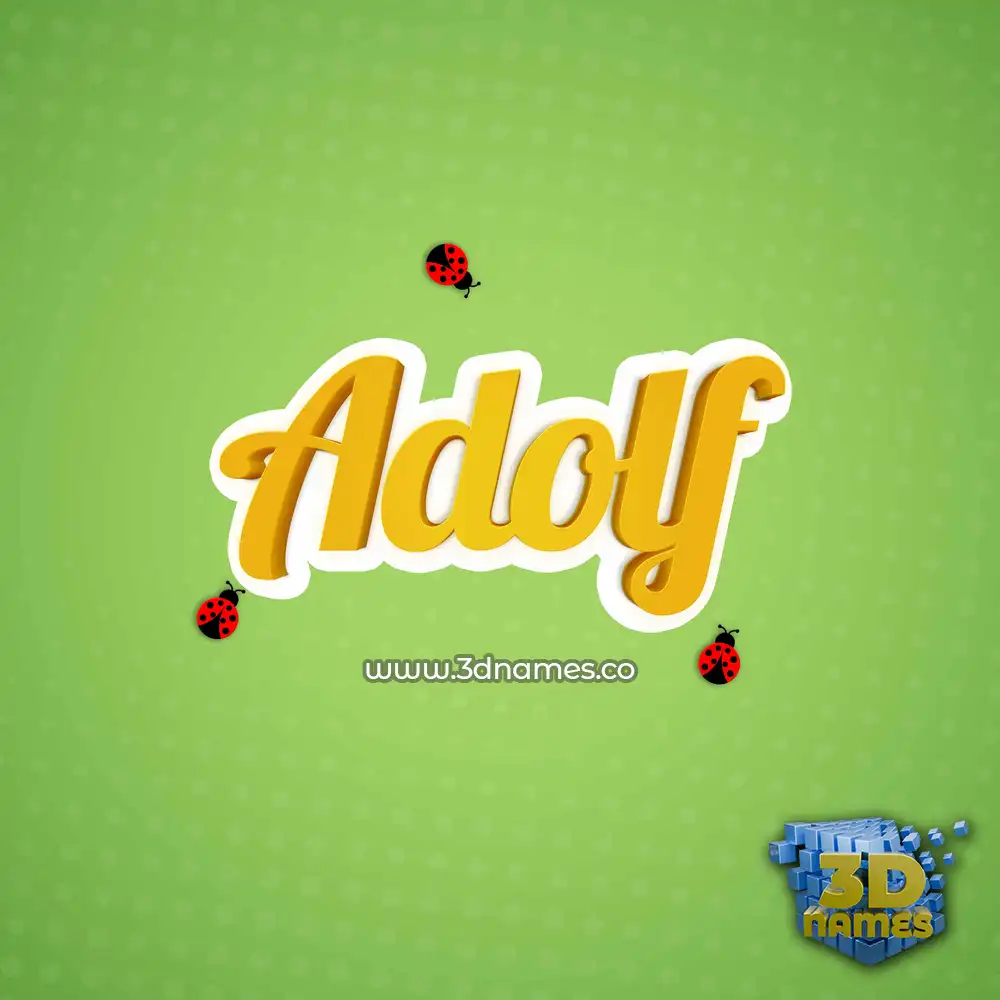 adolf in Ladybugs style - 3D name wallpaper