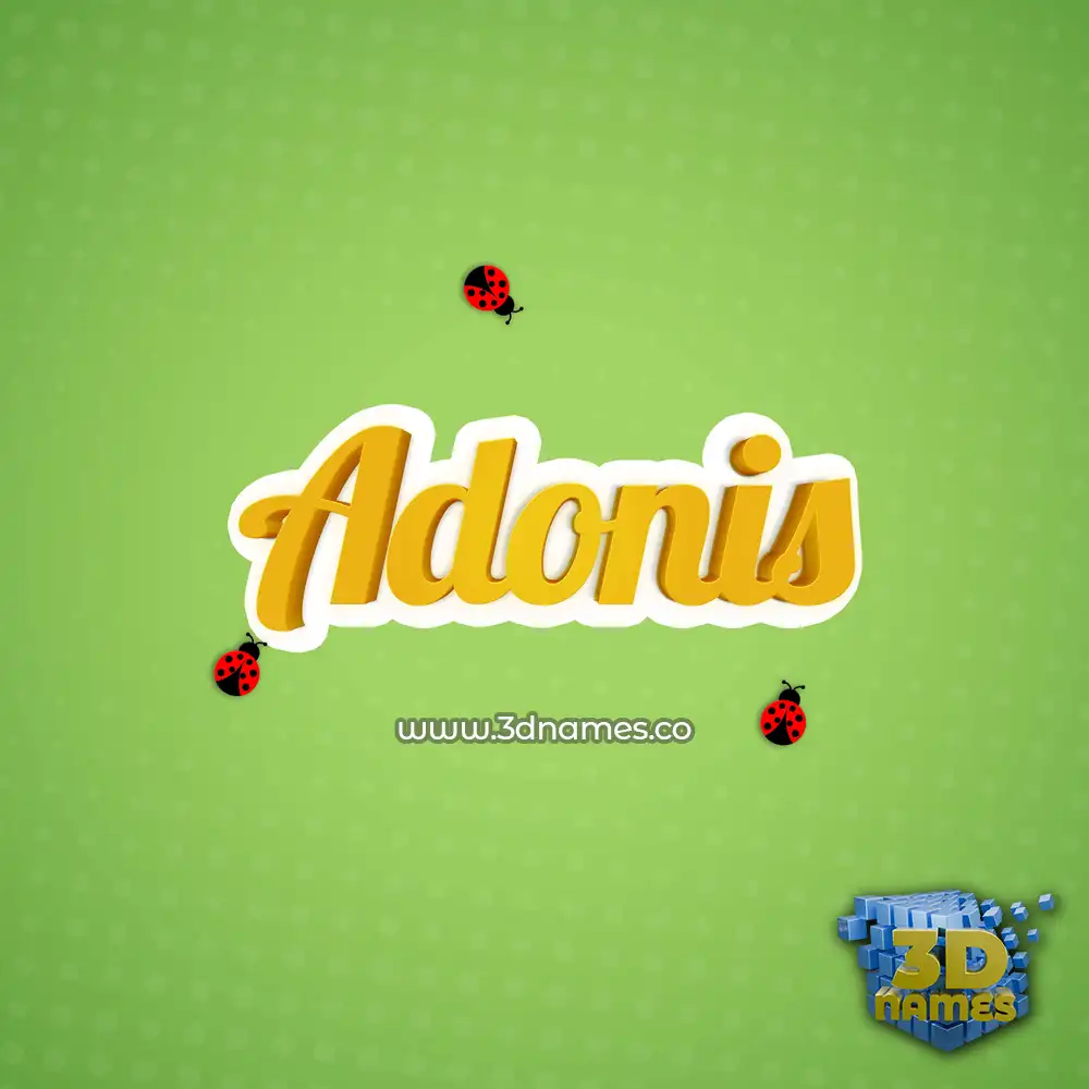 adonis in Ladybugs style - 3D name wallpaper