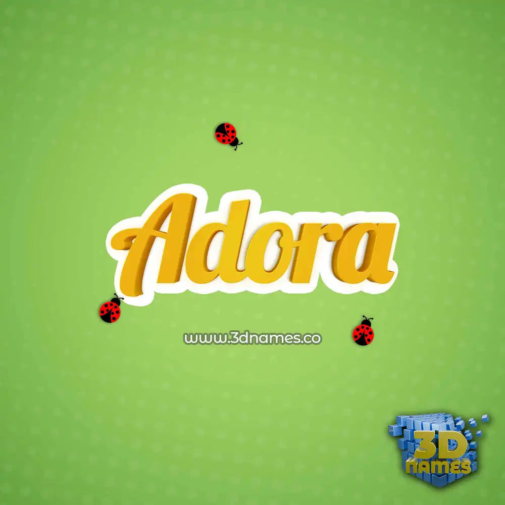 adora in Ladybugs style - 3D name wallpaper