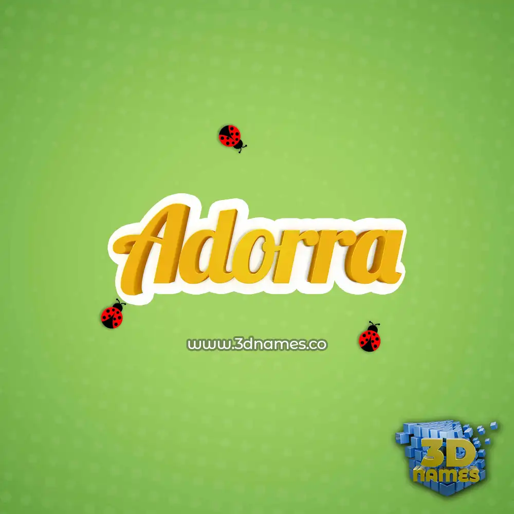 adorra in Ladybugs style - 3D name wallpaper