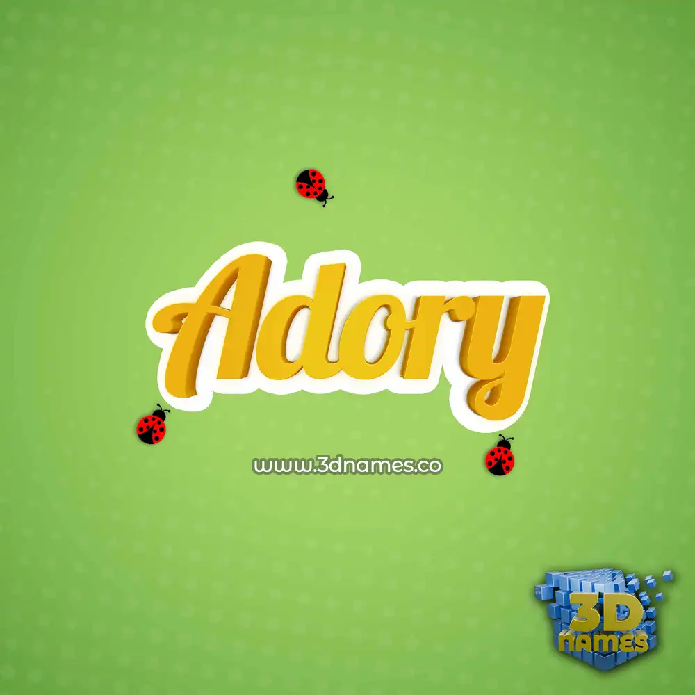adory in Ladybugs style - 3D name wallpaper
