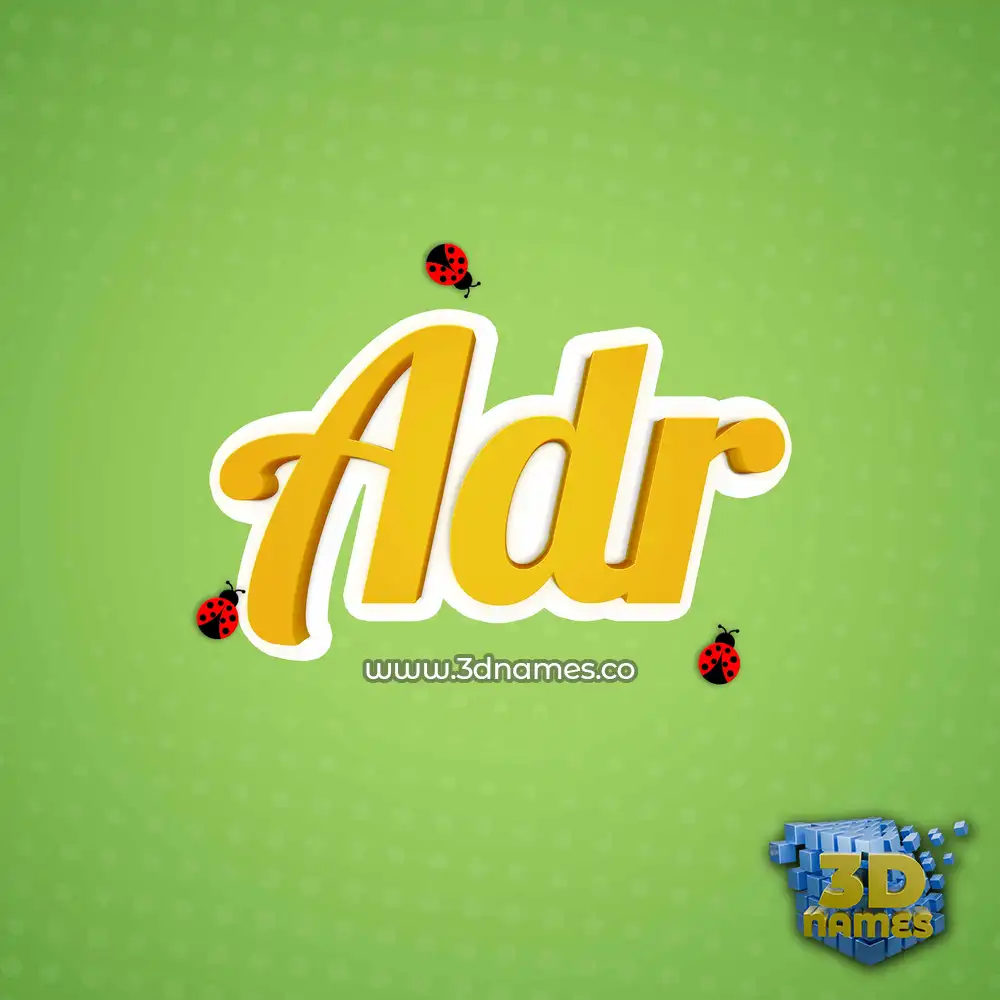 adr in Ladybugs style - 3D name wallpaper
