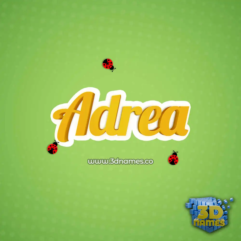 adrea in Ladybugs style - 3D name wallpaper