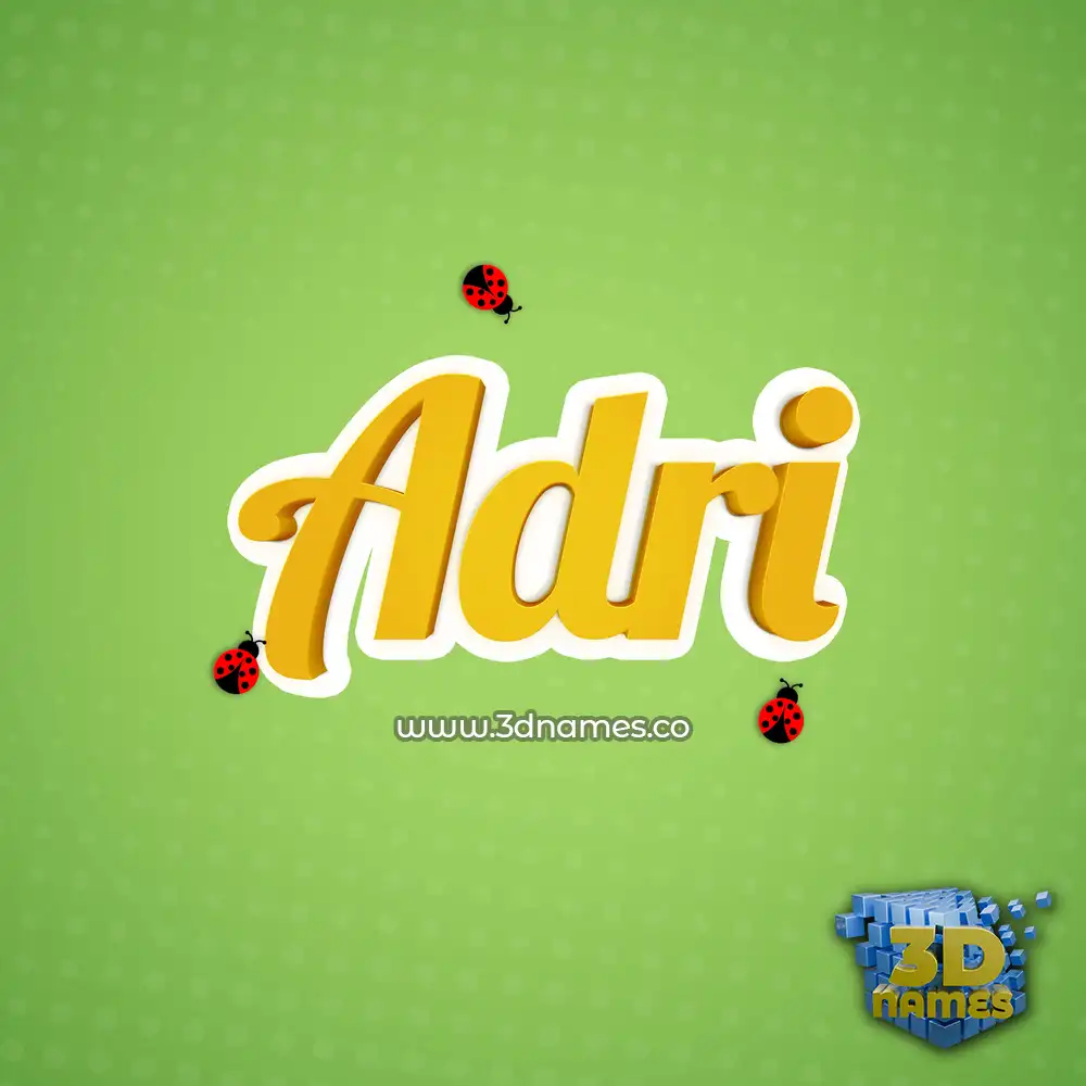 adri in Ladybugs style - 3D name wallpaper