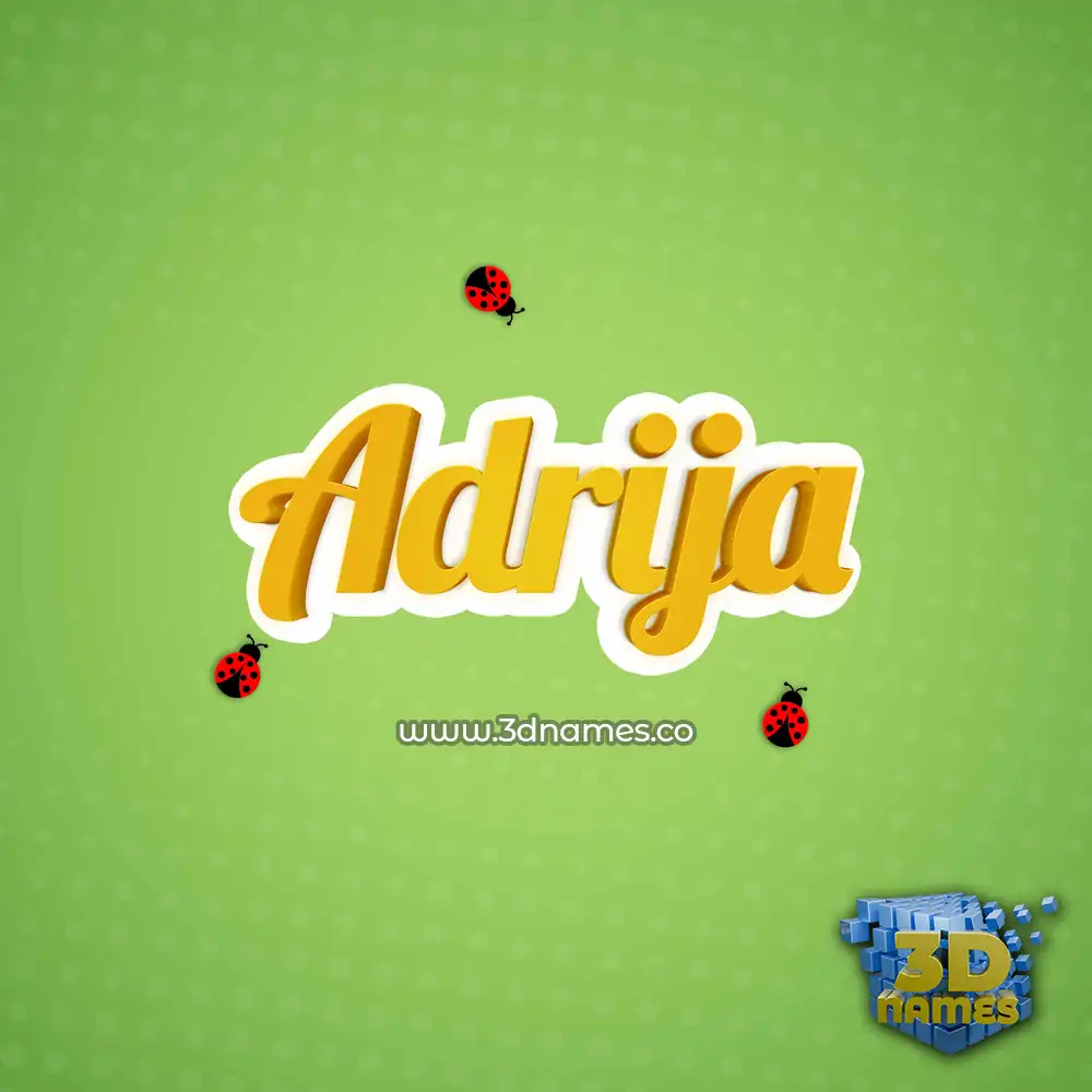 adrija in Ladybugs style - 3D name wallpaper