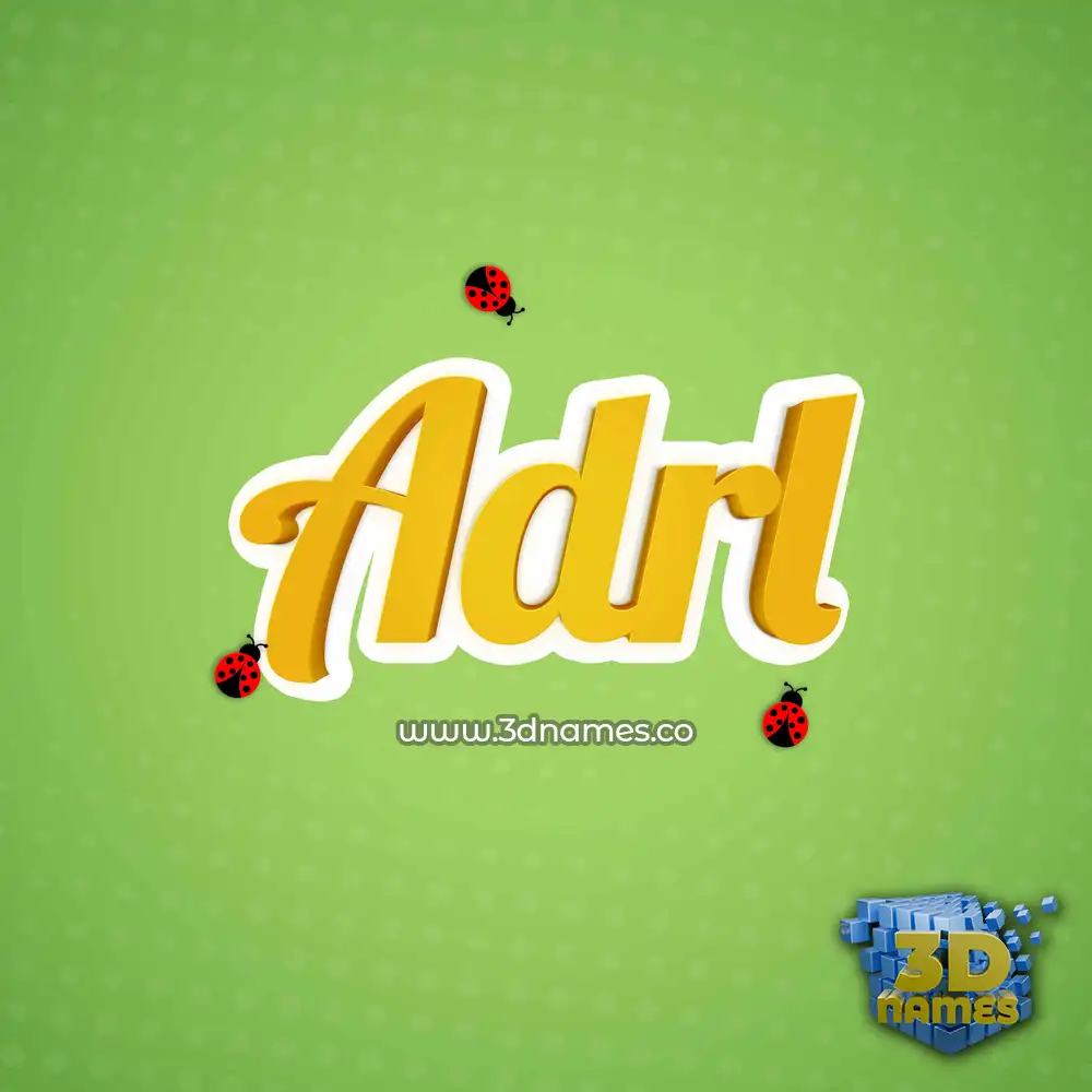 adrl in Ladybugs style - 3D name wallpaper