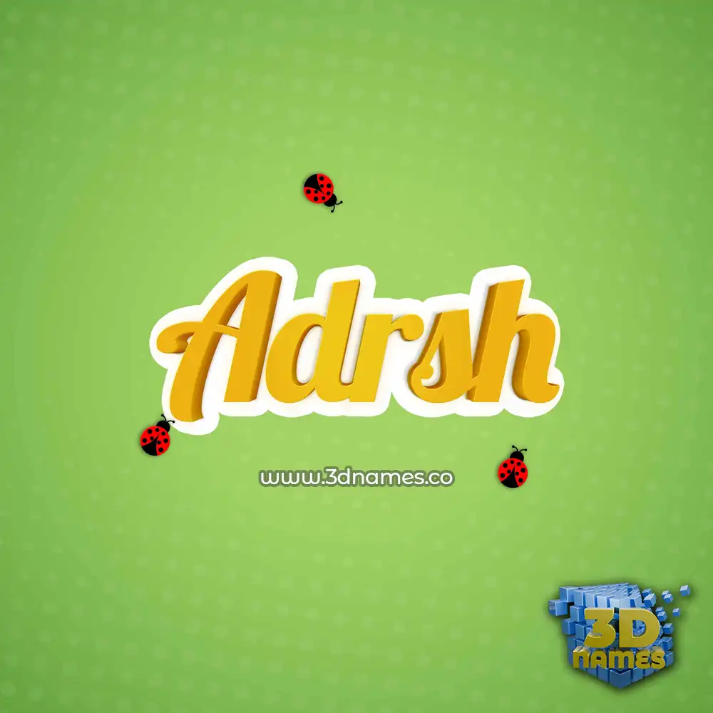 adrsh in Ladybugs style - 3D name wallpaper