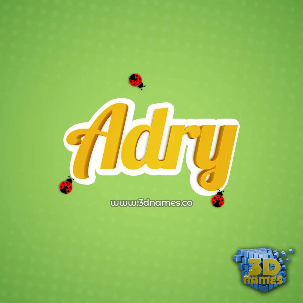 adry in Ladybugs style - 3D name wallpaper
