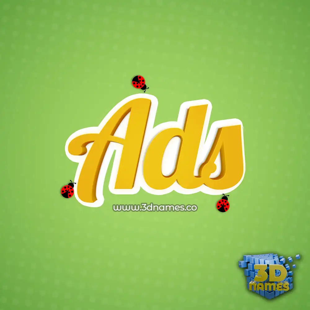 ads in Ladybugs style - 3D name wallpaper