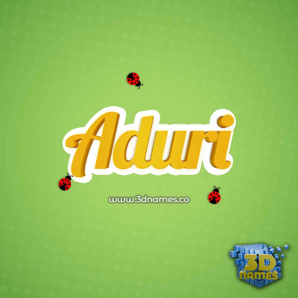 aduri in Ladybugs style - 3D name wallpaper