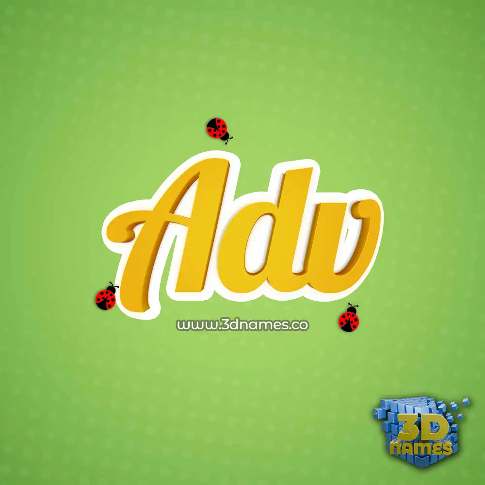 adv in Ladybugs style - 3D name wallpaper