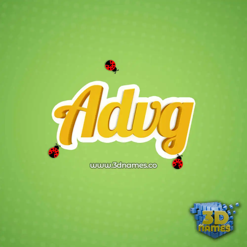 advg in Ladybugs style - 3D name wallpaper