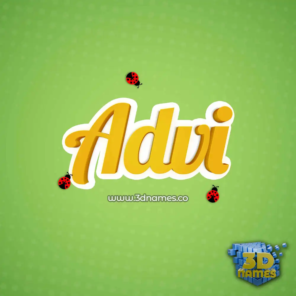 advi in Ladybugs style - 3D name wallpaper