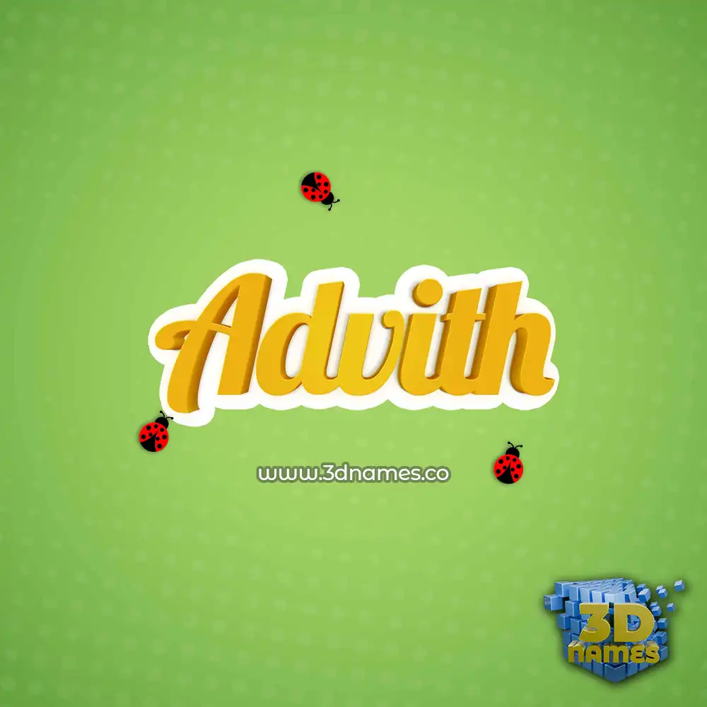 advith in Ladybugs style - 3D name wallpaper