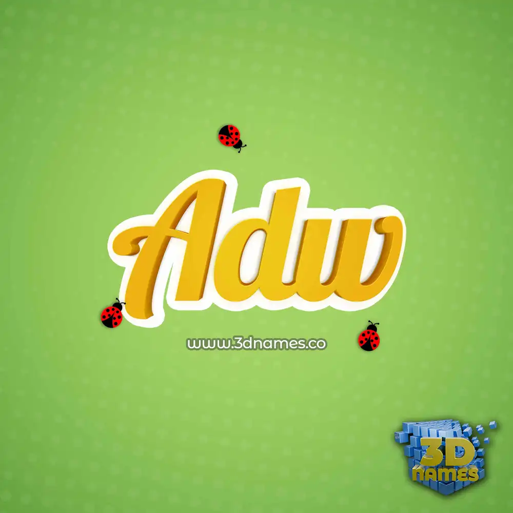 adw in Ladybugs style - 3D name wallpaper