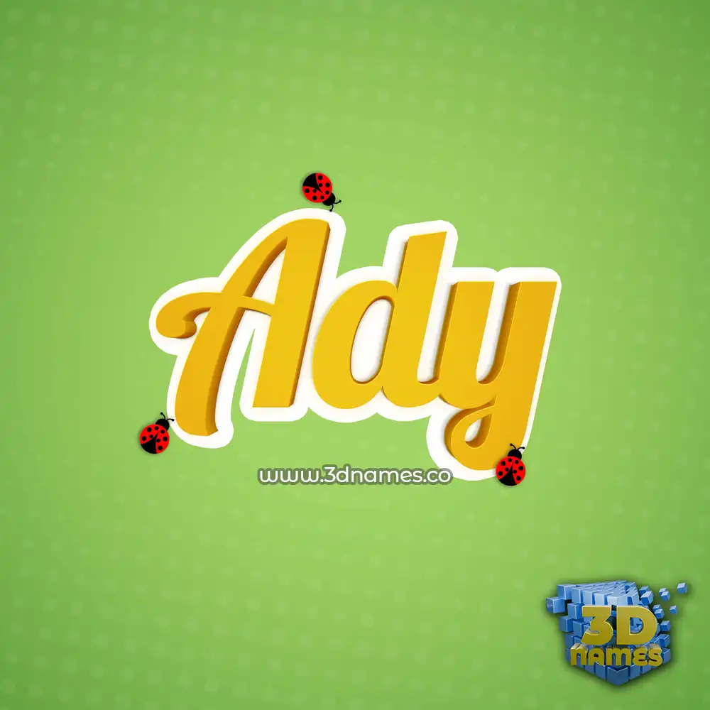 ady in Ladybugs style - 3D name wallpaper