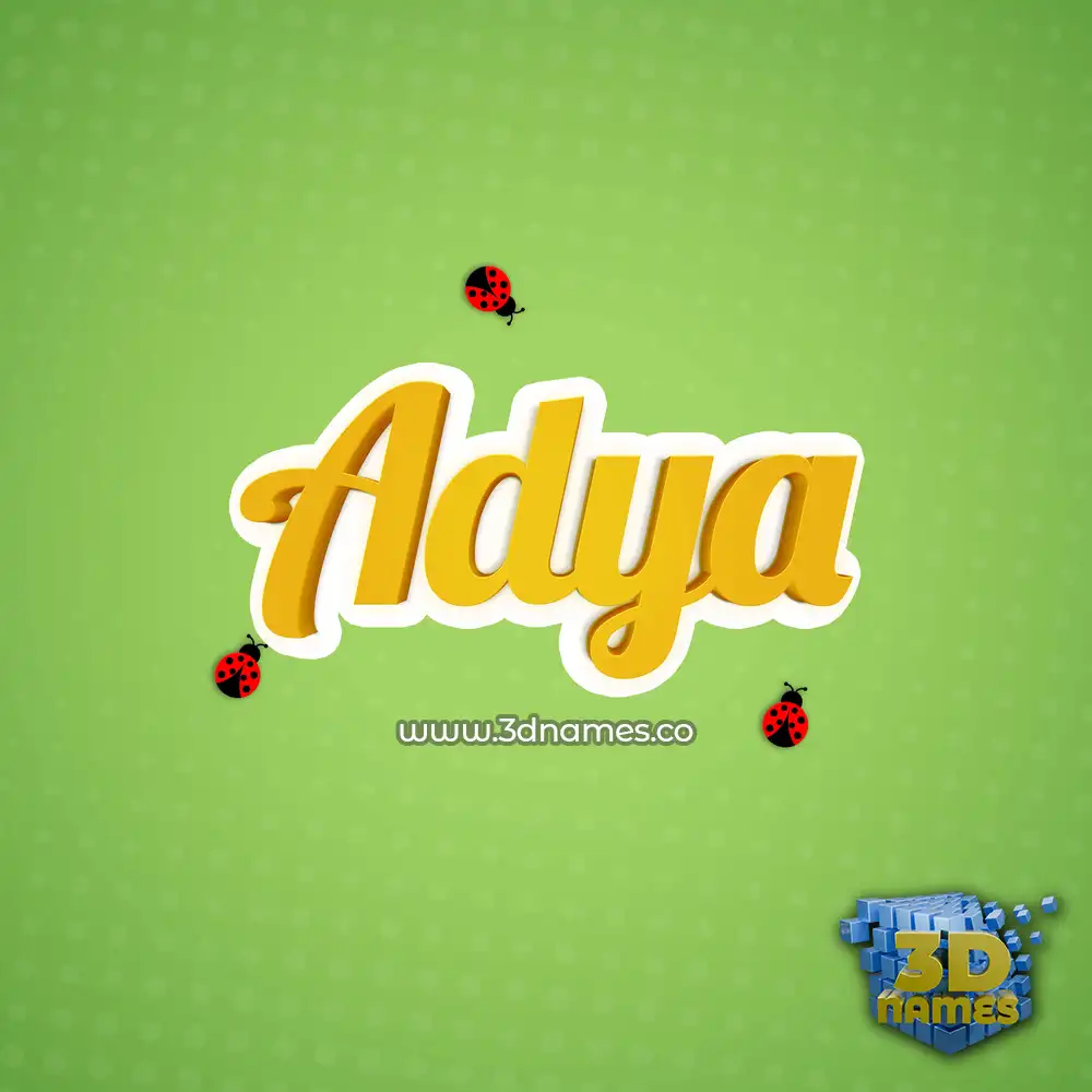 adya in Ladybugs style - 3D name wallpaper