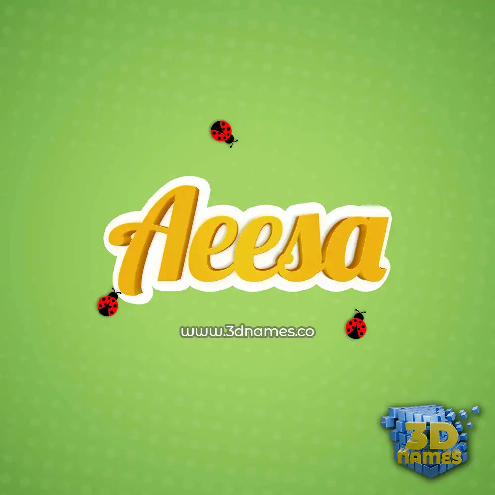 aeesa in Ladybugs style - 3D name wallpaper