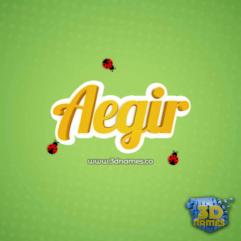 aegir in Ladybugs style - 3D name wallpaper