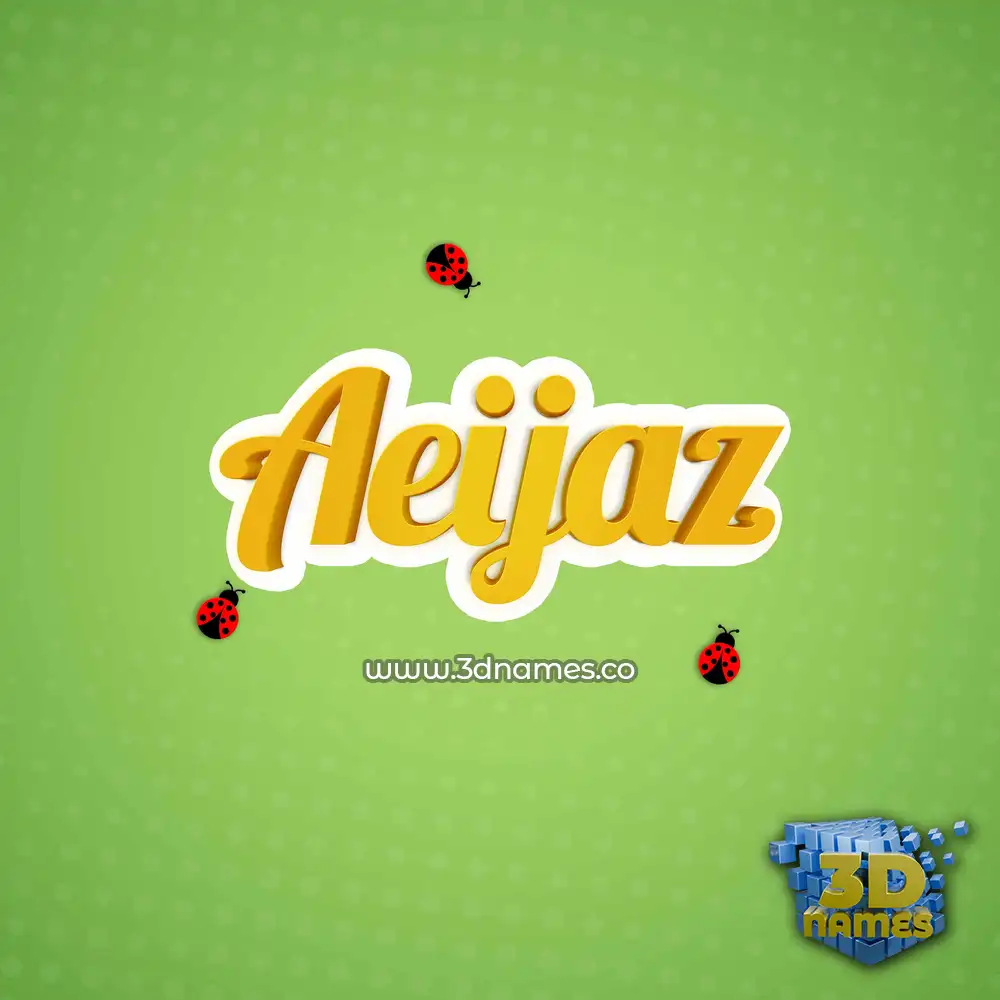 aeijaz in Ladybugs style - 3D name wallpaper
