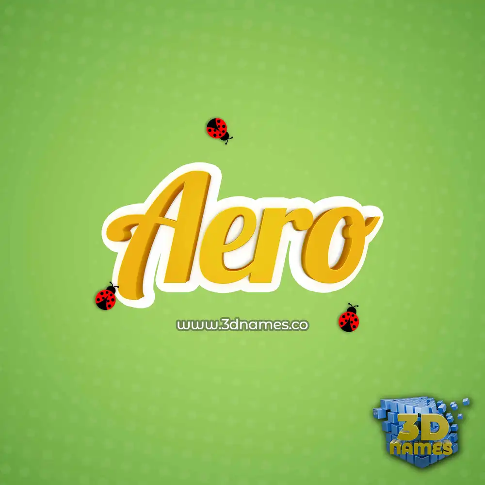 aero in Ladybugs style - 3D name wallpaper