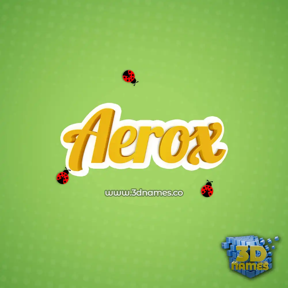 aerox in Ladybugs style - 3D name wallpaper