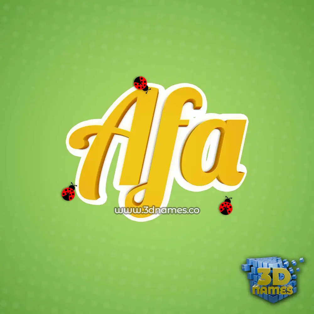 afa in Ladybugs style - 3D name wallpaper