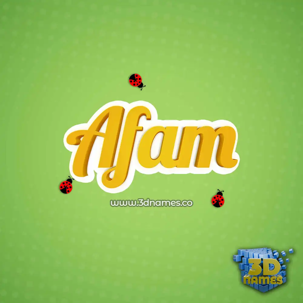 afam in Ladybugs style - 3D name wallpaper