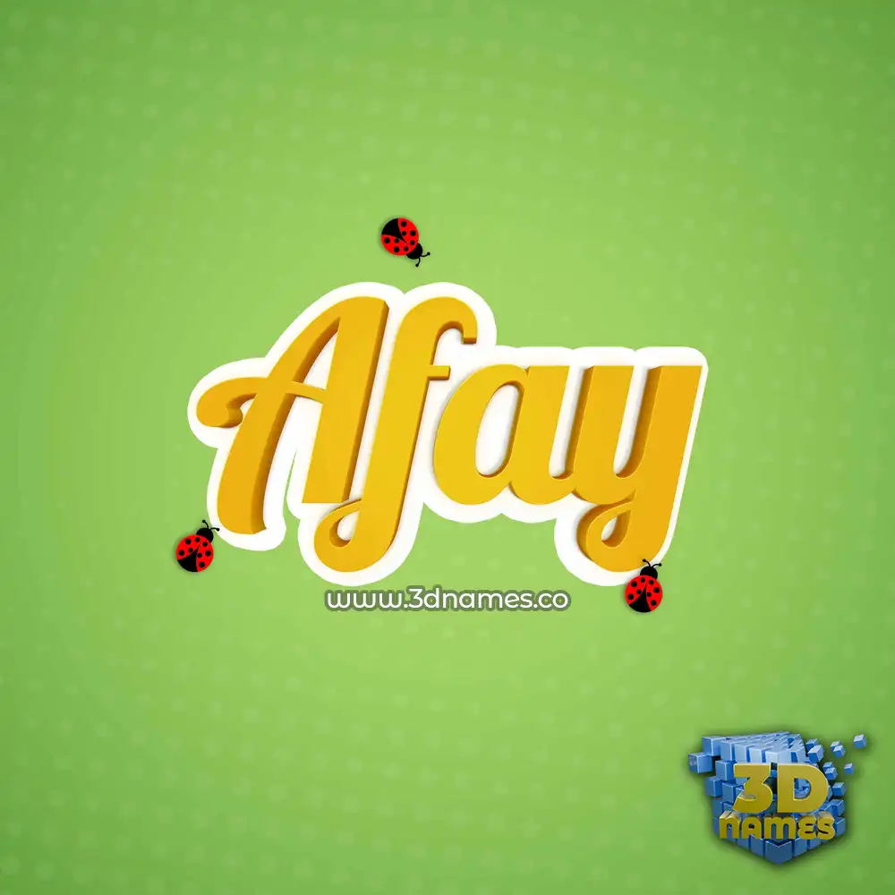 afay in Ladybugs style - 3D name wallpaper