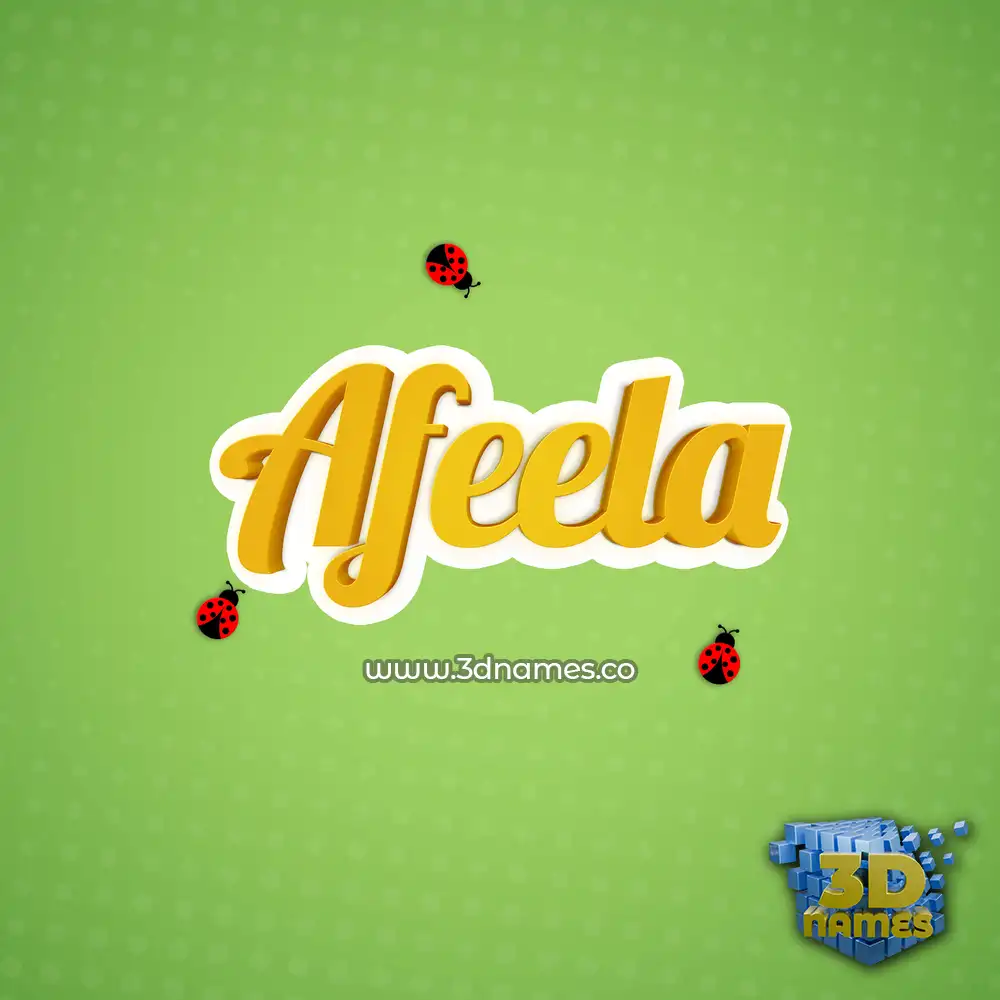 afeela in Ladybugs style - 3D name wallpaper
