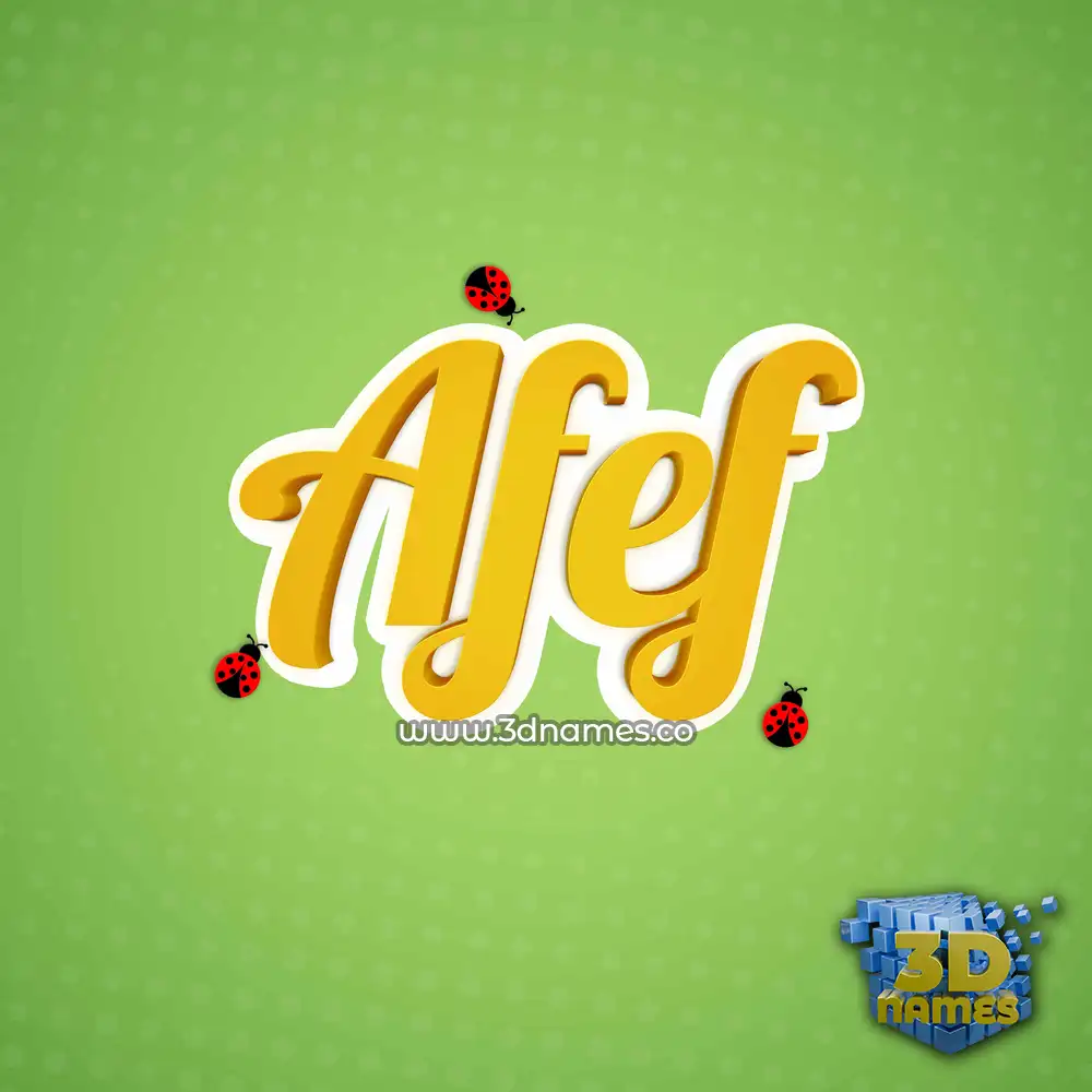 afef in Ladybugs style - 3D name wallpaper