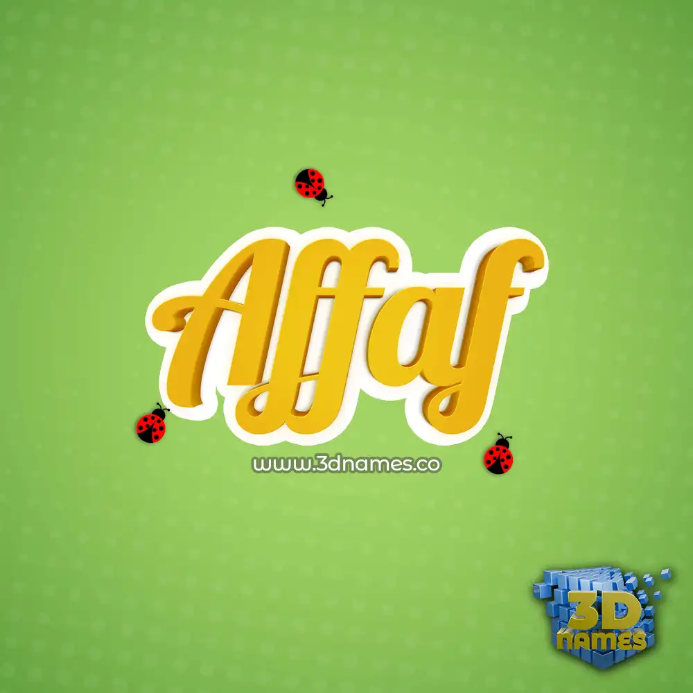 affaf in Ladybugs style - 3D name wallpaper