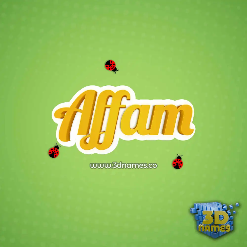 affam in Ladybugs style - 3D name wallpaper