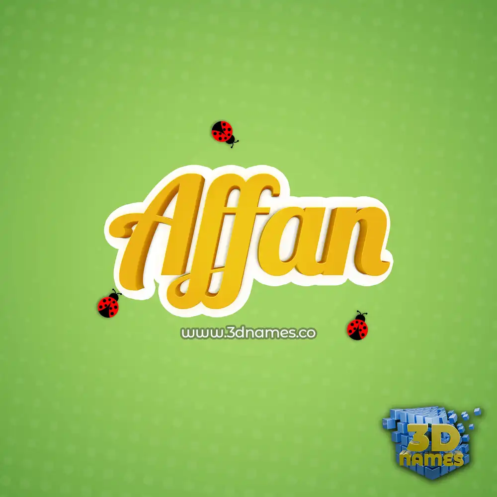 affan in Ladybugs style - 3D name wallpaper
