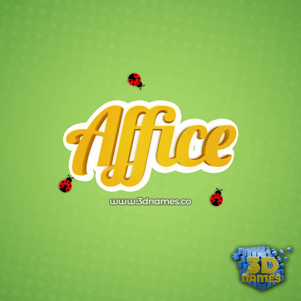 affice in Ladybugs style - 3D name wallpaper