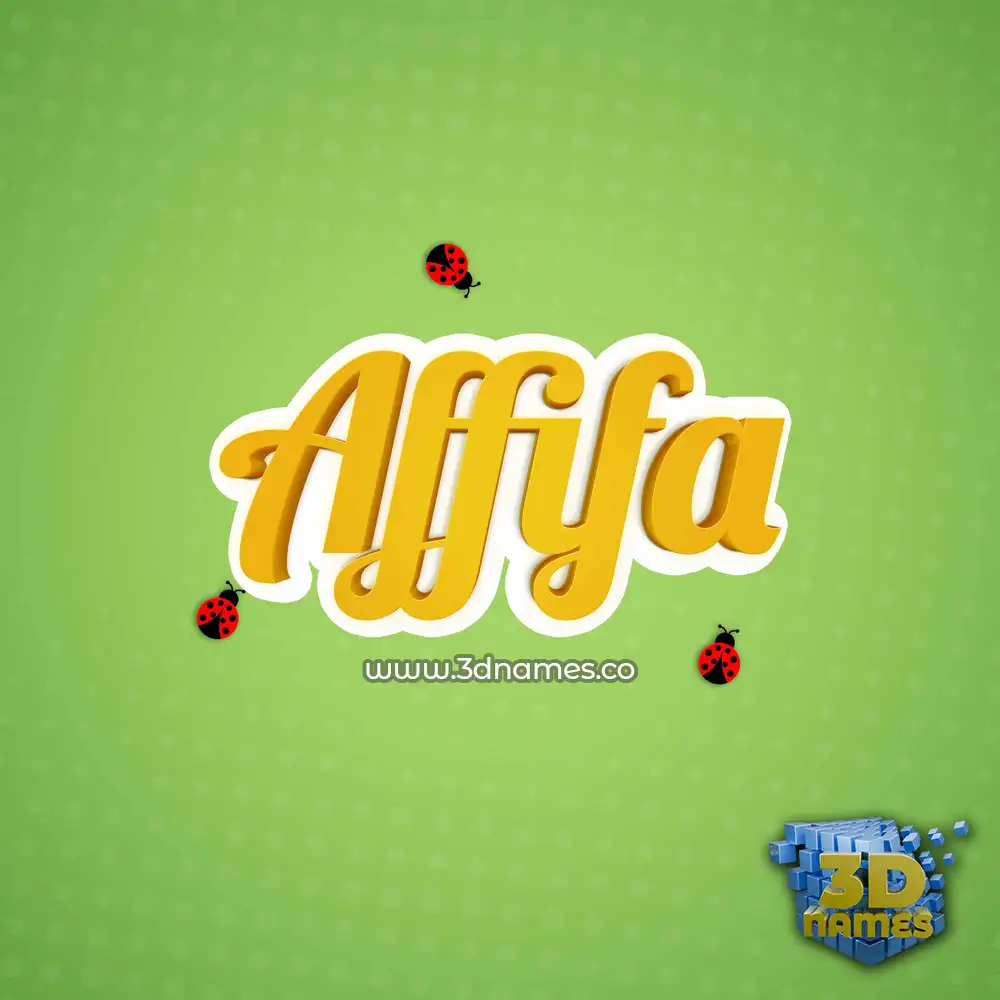 affifa in Ladybugs style - 3D name wallpaper