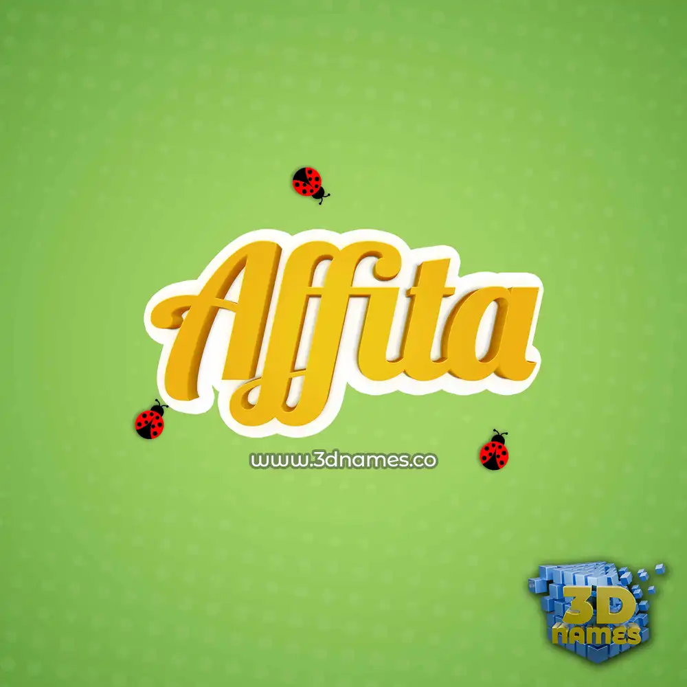 affita in Ladybugs style - 3D name wallpaper