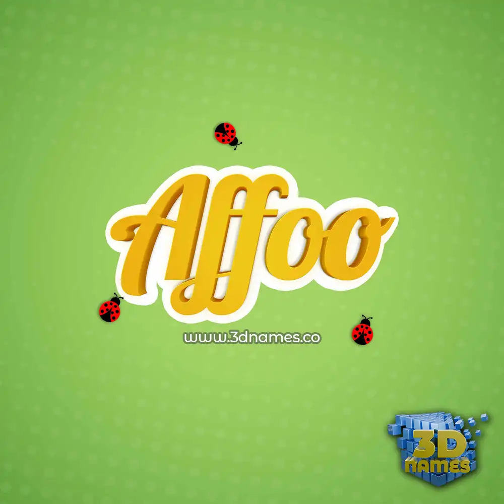 affoo in Ladybugs style - 3D name wallpaper