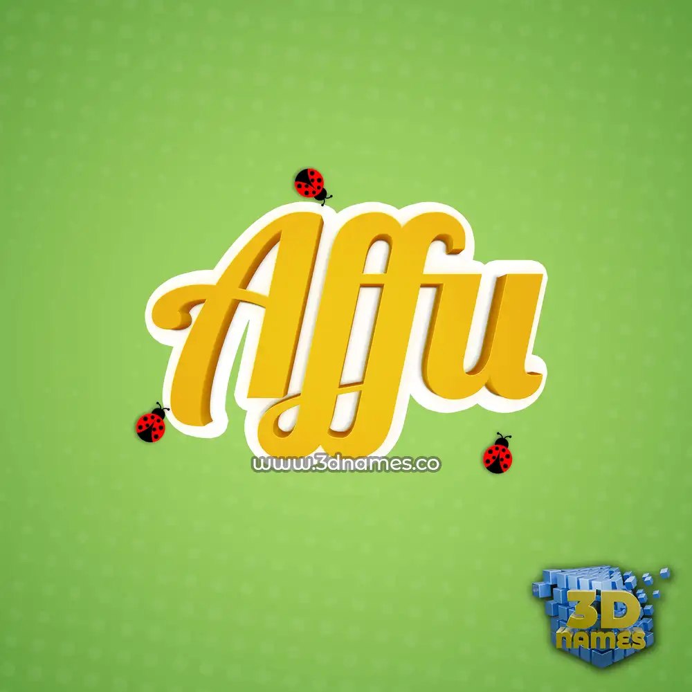 affu in Ladybugs style - 3D name wallpaper