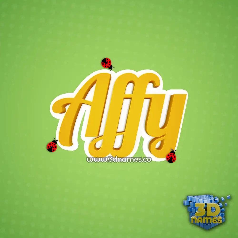 affy in Ladybugs style - 3D name wallpaper